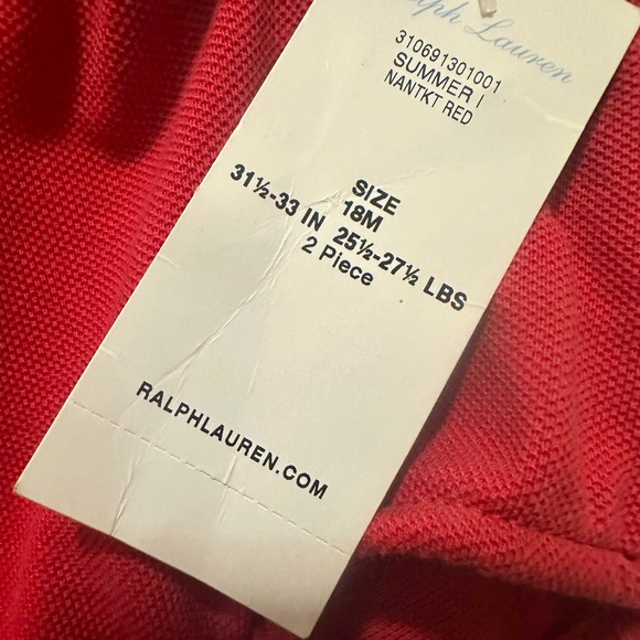 NWT Ralph Lauren red and navy toddler sz.18M 2piece dress set! Great present 🎁 - Picture 14 of 16